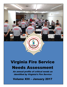 Virginia Fire Services 2016 Needs Assessment