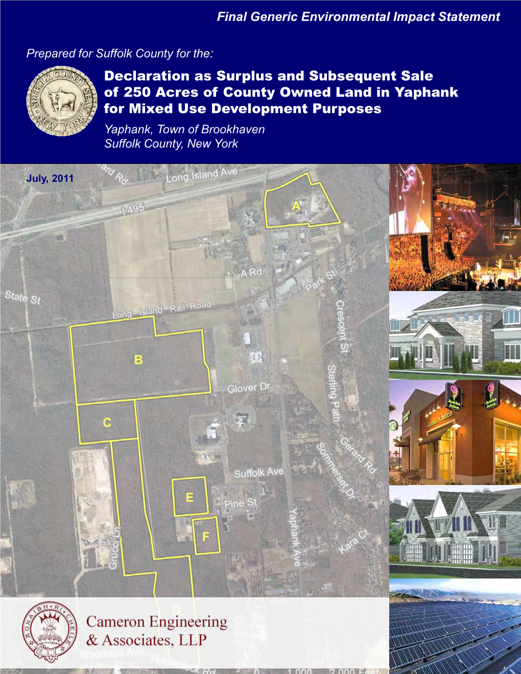 Declaration As Surplus and Subsequent Sale of 250 Acres of County Owned Land in Yaphank for Mixed Use Development Purposes