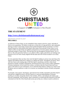Christians United Statement