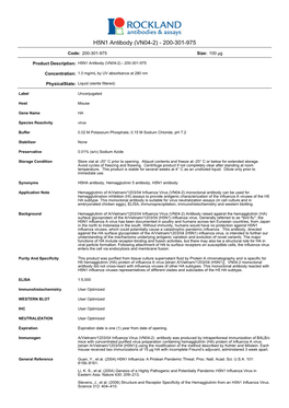 H5N1 Antibody (VN04-2) - 200-301-975