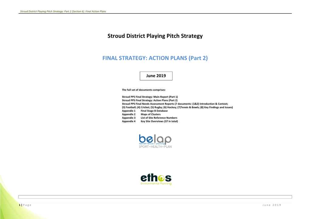 Stroud District Playing Pitch Strategy FINAL