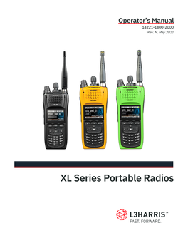 14221-1800-2000, Rev. N, XL Series Portable Radios; Operator's Manual