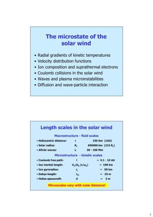 The Microstate of the Solar Wind