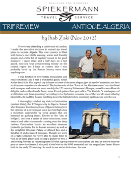 Trip Review (Algeria)