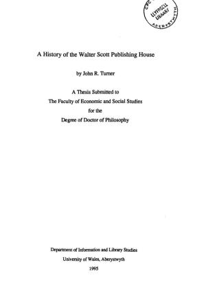 A History of the Walter Scott Publishing House