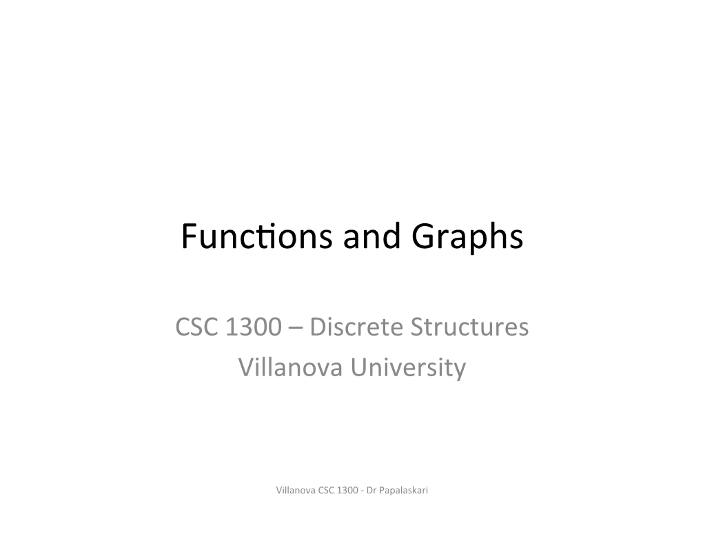 Func Ons and Graphs