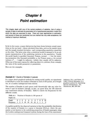 Chapter 6 Point Estimation
