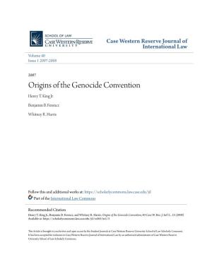 Origins of the Genocide Convention Henry T