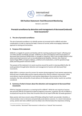 Fetal Movement Monitoring