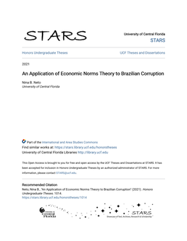 An Application of Economic Norms Theory to Brazilian Corruption