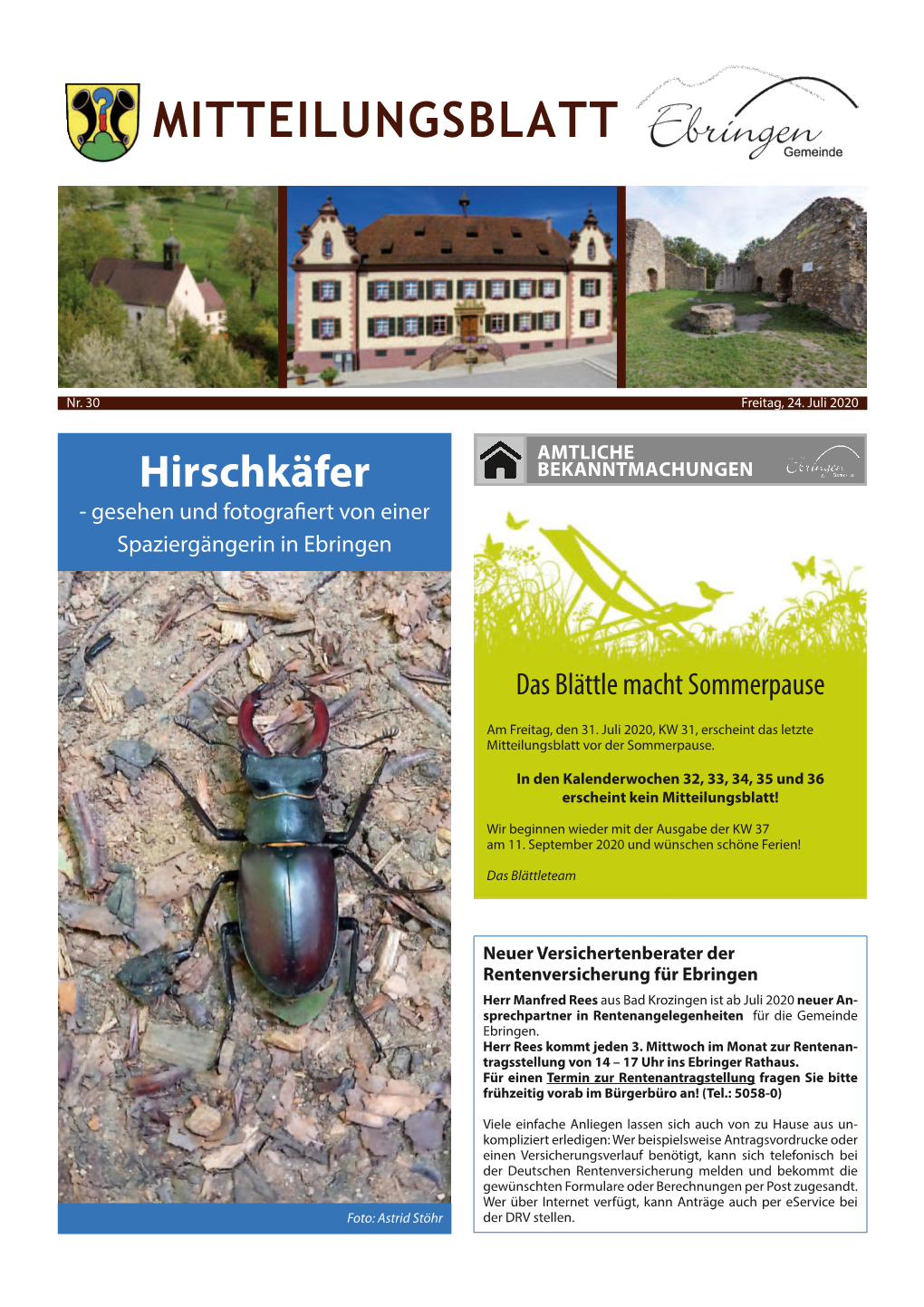 Mitteilungsblatt