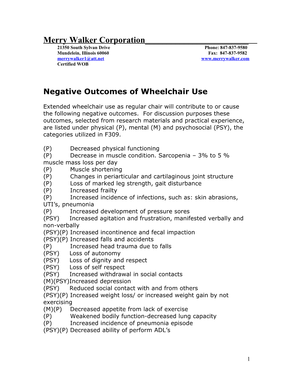 Negative Effects Of Wheelchair Use