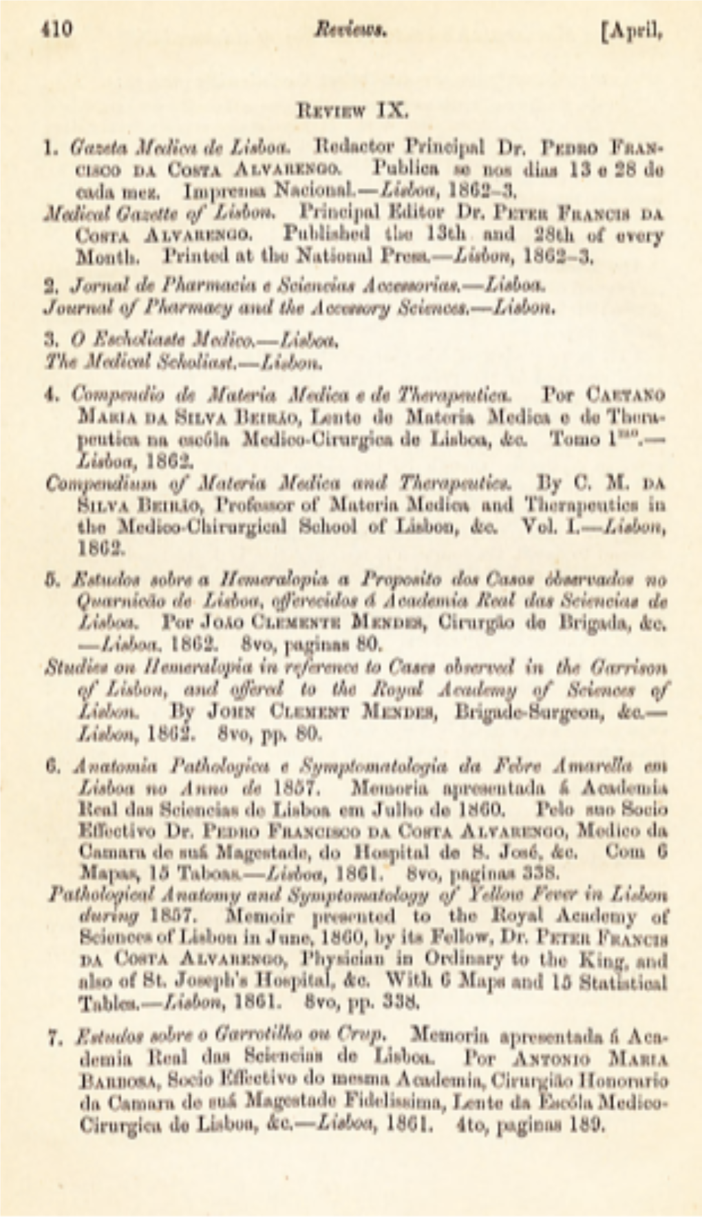 Medical Gazette of Lisbon