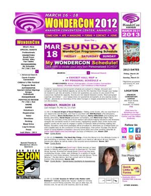 Wondercon 2012