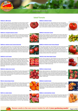 Reimer Seeds Catalog