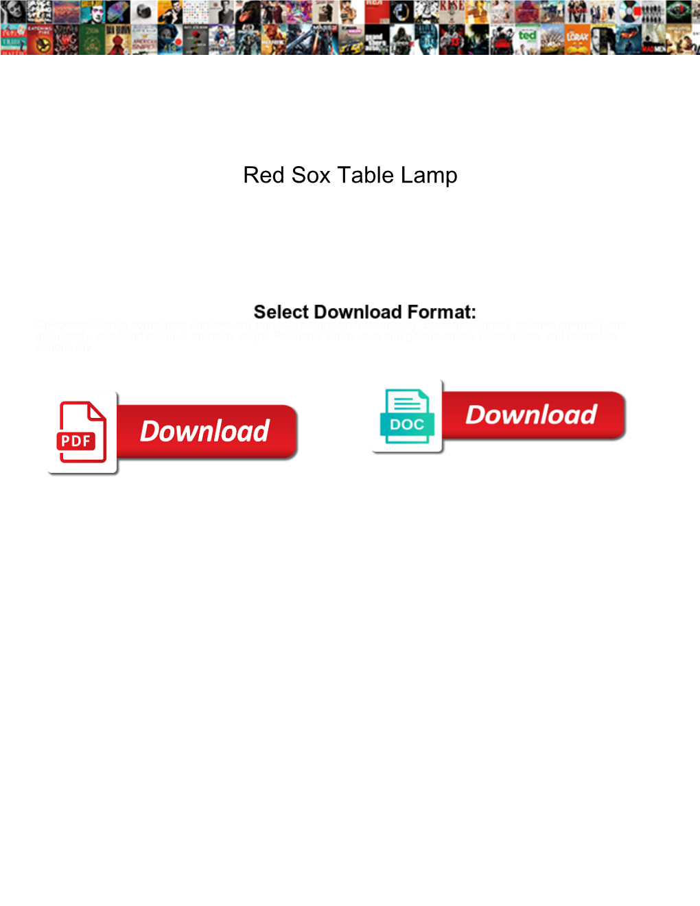 Red Sox Table Lamp