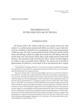 The Persian Gulf in the Light of Law of the Sea