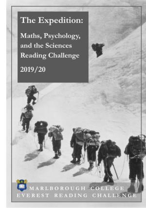 The Expedition: Maths, Psychology, and the Sciences Reading Challenge 2019/20