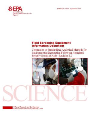 Field Screening Equipment Information Document, Companion