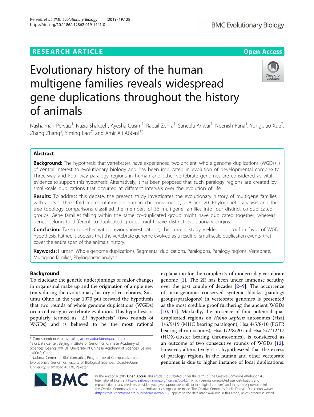 Evolutionary History of the Human Multigene Families Reveals