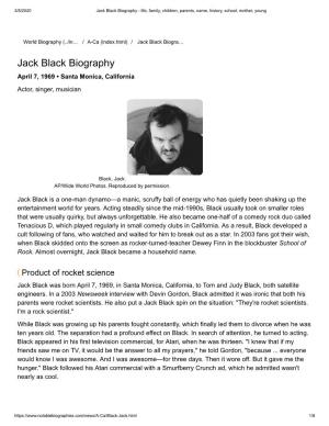 Jack Black Biography - Life, Family, Children, Parents, Name, History, School, Mother, Young