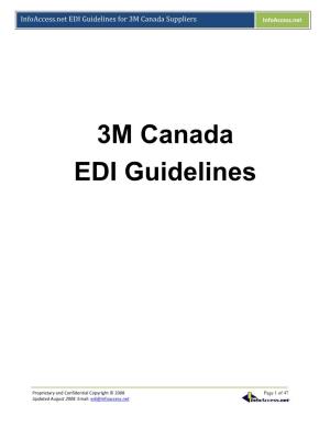 3M Canada EDI Guidelines