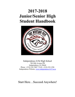 2017-2018 Junior/Senior High Student Handbook