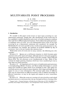 Multivariate Point Processes 1)