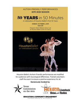 Generously Funded by I Am Going to See Houston Ballet Academy Perform 50 Years in 50 Minutes at Houston Ballet Center for Dance