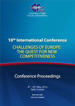 10Th International Conference “Challenges of Europe