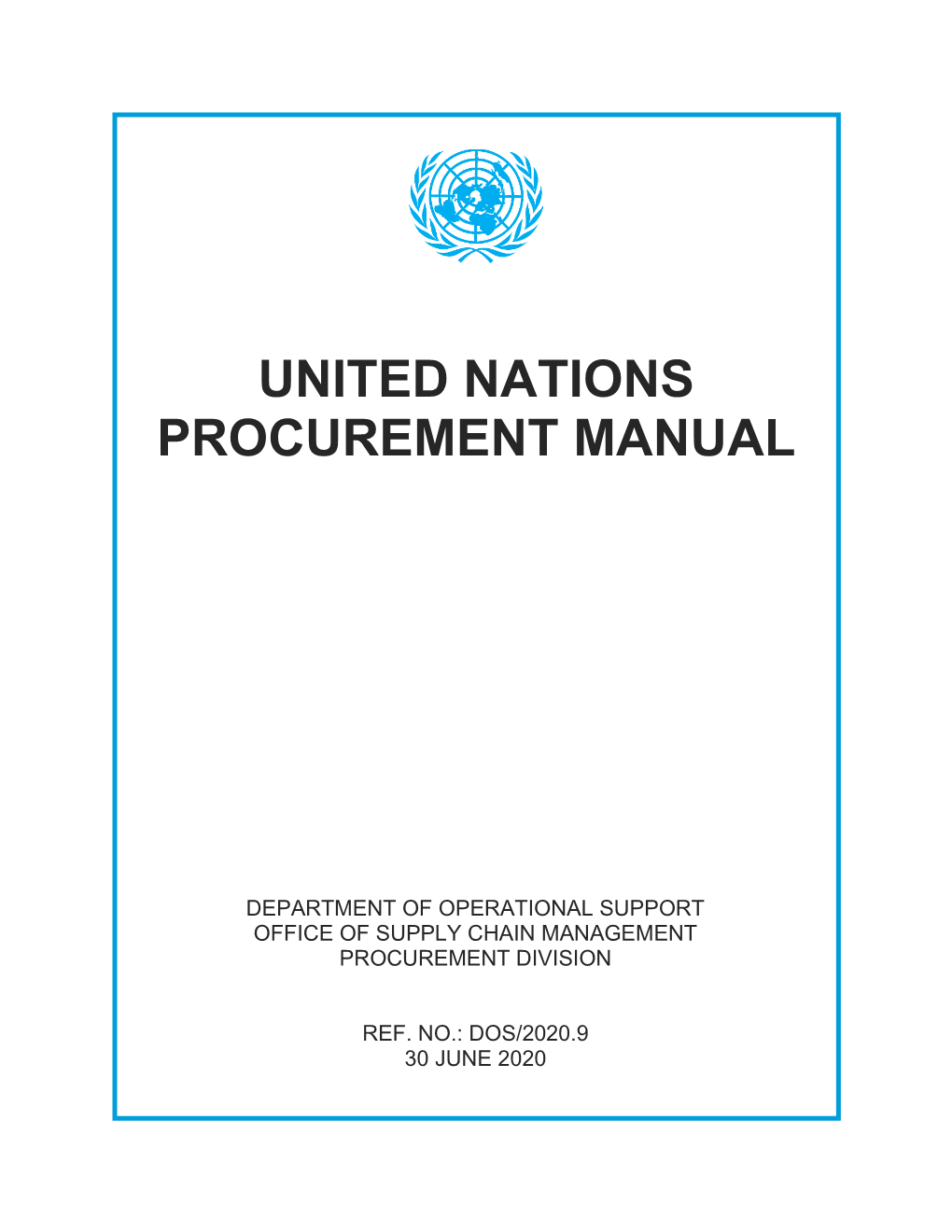 United Nations Procurement Manual