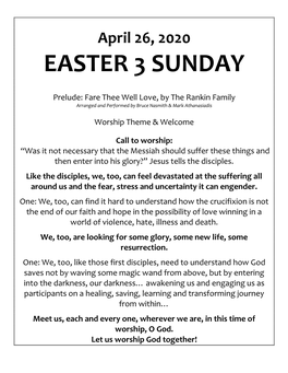 Easter 3 Sunday