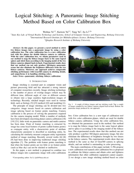 A Panoramic Image Stitching Method Based on Color Calibration Box