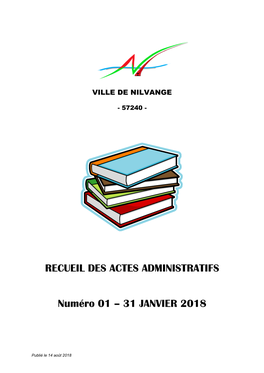 Recueil Actes Administratifs Janvier 2018