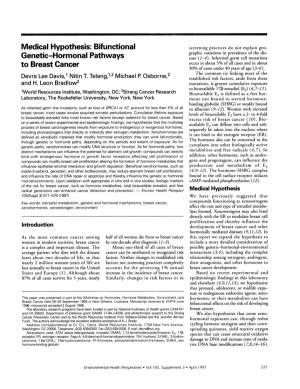 Medical Hypothesis: Bifunctional Genetic-Hormonal Pathways