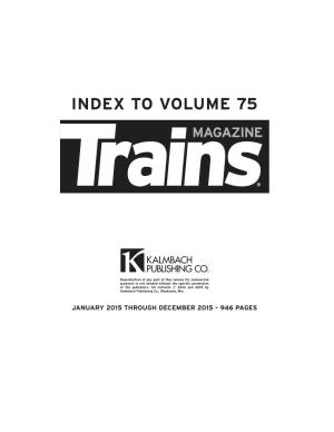 Trains 2015 Index