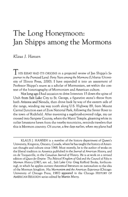 Jan Shipps Among the Mormons