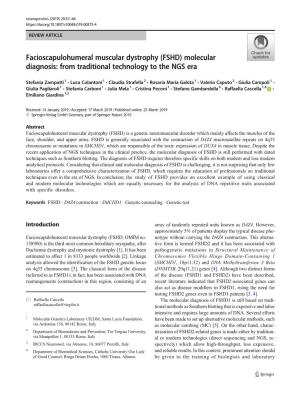 Facioscapulohumeral Muscular Dystrophy (FSHD) Molecular Diagnosis: from Traditional Technology to the NGS Era
