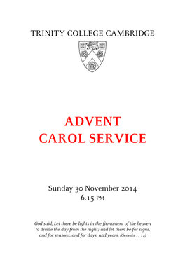 Advent Carol Service 2006