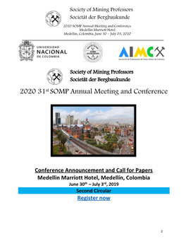 2020 31St SOMP Annual Meeting and Conference