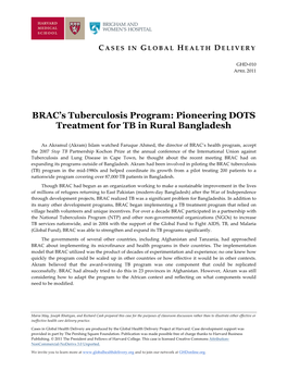 Download GHD-010 BRAC's TB Control Program