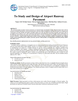 To Study and Design of Airport Runway Pavement