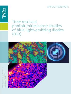 Time Resolved Photoluminescence Studies of Blue Light-Emitting Diodes (LED)