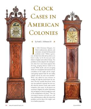 Clock Cases in American Colonies