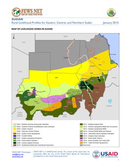 SUDAN Rural Livelihood Profiles for Eastern, Central, and Northern Sudan January 2015