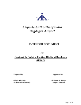 Airports Authority of India Bagdogra Airport