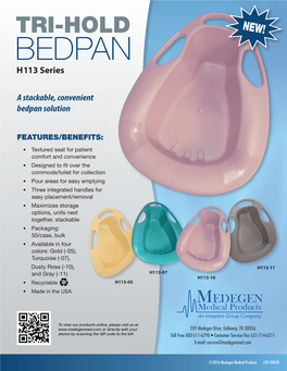 BEDPAN H113 Series