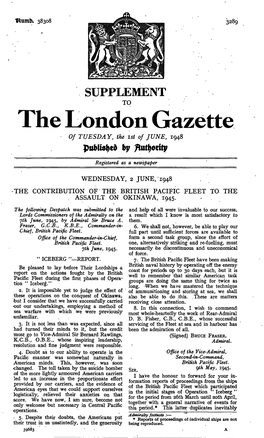 The London Gazette of TUESDAY, the Ist of JUNE, 1948 Published By