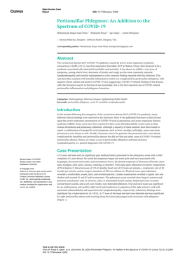 Peritonsillar Phlegmon: an Addition to the Spectrum of COVID-19