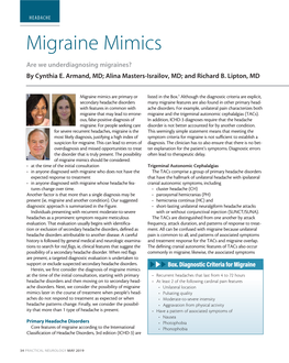 Migraine Mimics